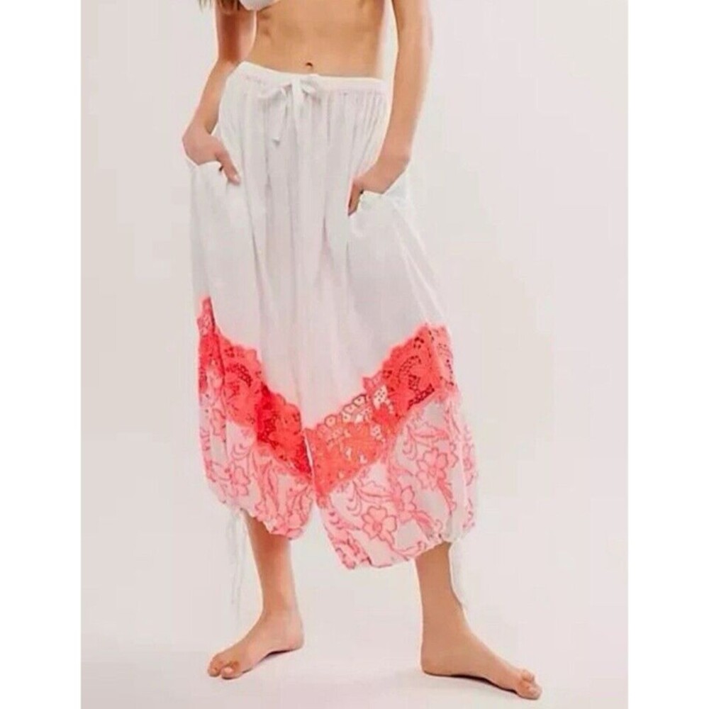 Free People Pants Women Ivory Intimately Day Glow Joggers Comfort Lounge Large